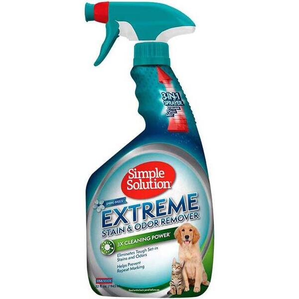 

Средство для нейтрализации запахов и пятен мочи животных Simple Solution Extreme Stain & Odor Remover Spring Breeze Scen