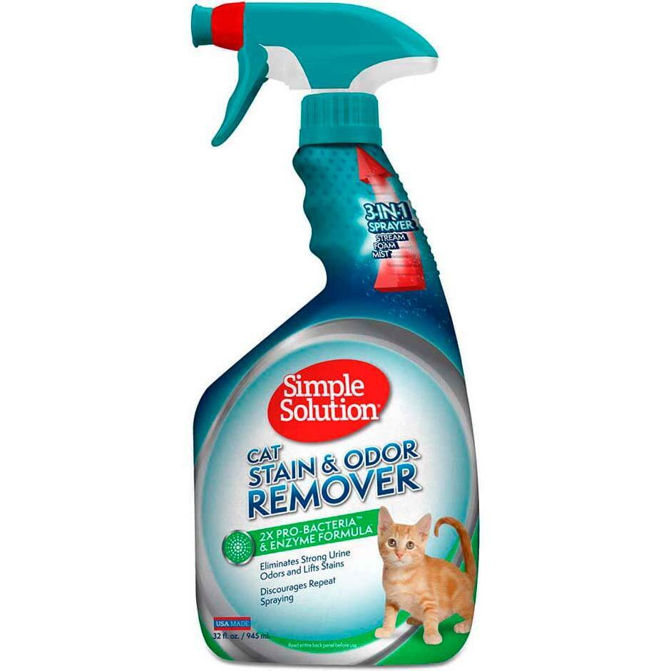 Спрей для видалення запаху та плям від котів Simple Solution Cat Stain &amp; Odor Remover 945фото