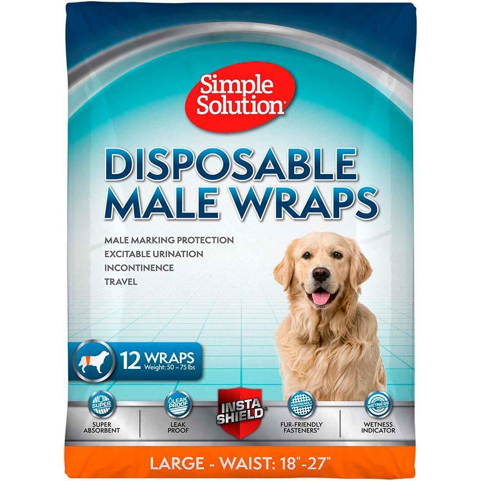 Гигиенический пояс для кобелей Simple Solution Disposable Male Wrap Large (12 p) L фото 