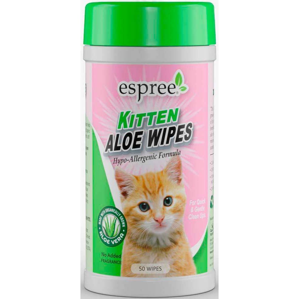 Влажные салфетки для глаз у котов Espree Kitten Wipes 50шт фото 