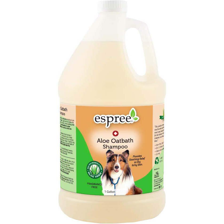Шампунь для собак та кішок Espree Aloe Oatbath MediCated Shampoo з протеїнами вівса та алое вера 3.79 лфото