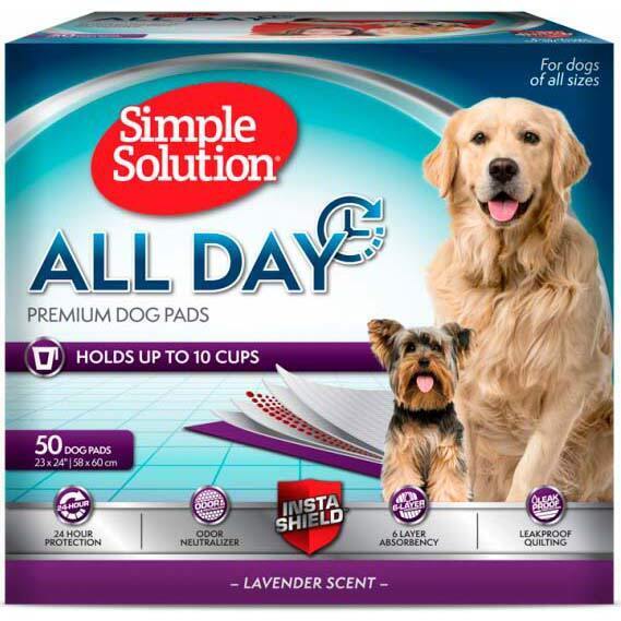 Пеленки для собак Simple Solution All Day Premium Dog Pads с ароматом лаванды 60 х 58 см 50 шт фото 