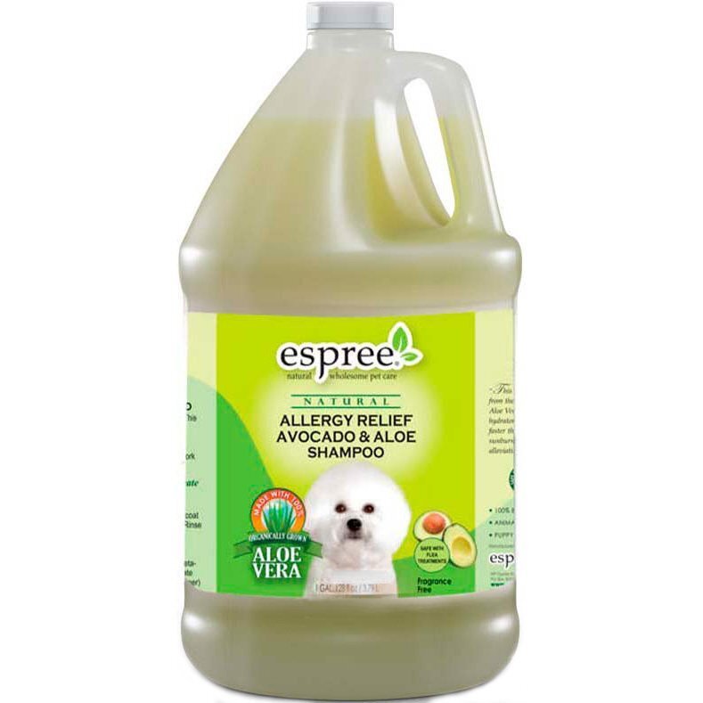 Шампунь для собак Espree Allergy Relief Avocado&Aloe Shampoo с маслом авокадо и алое вера 3,79 л фото 1