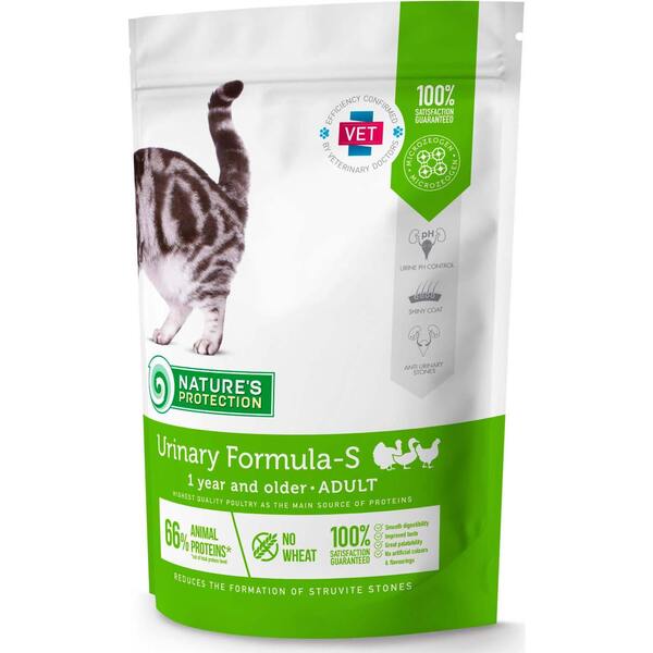 

Сухой корм для стерилизованных котов Nature's Protection Urinary Formula-S 400г
