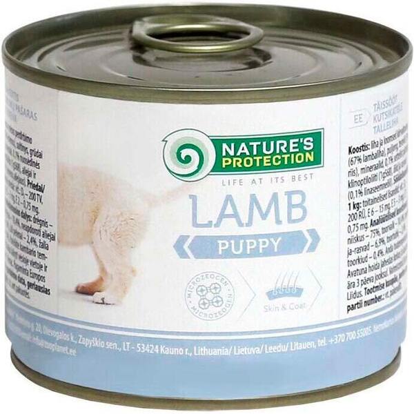 

Влажный корм для щенков всех пород с ягненком Nature's Protection Puppy Lamb 200г