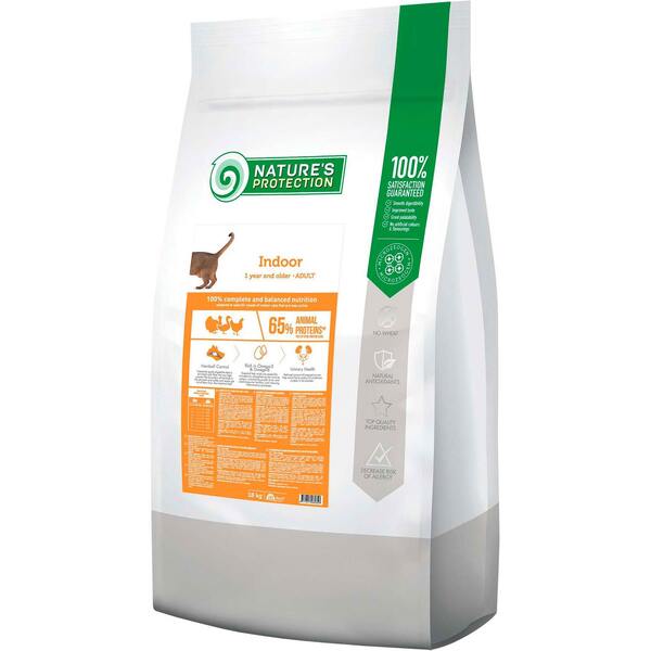 

Сухой корм для котов живущих в помещении Nature's Protection Indoor 18кг