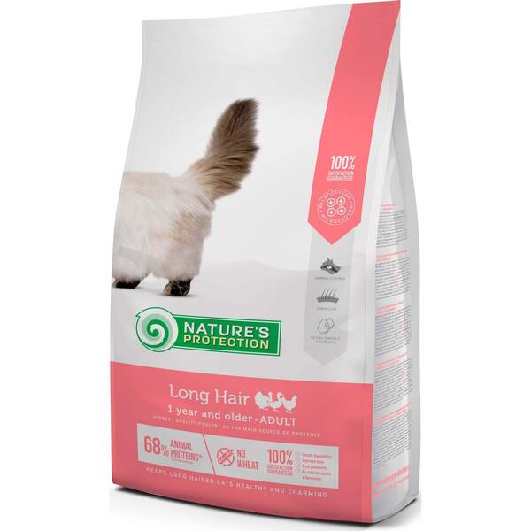 Сухой корм для котов с длинной шерстью Nature's Protection Long hair 7кг