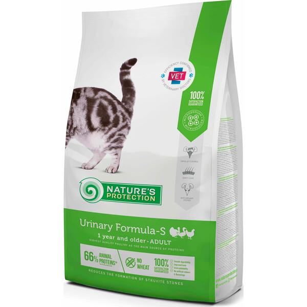 Сухой корм для стерилизованных котов Nature's Protection Urinary Formula-S для профилактики и лечения МКБ 2кг