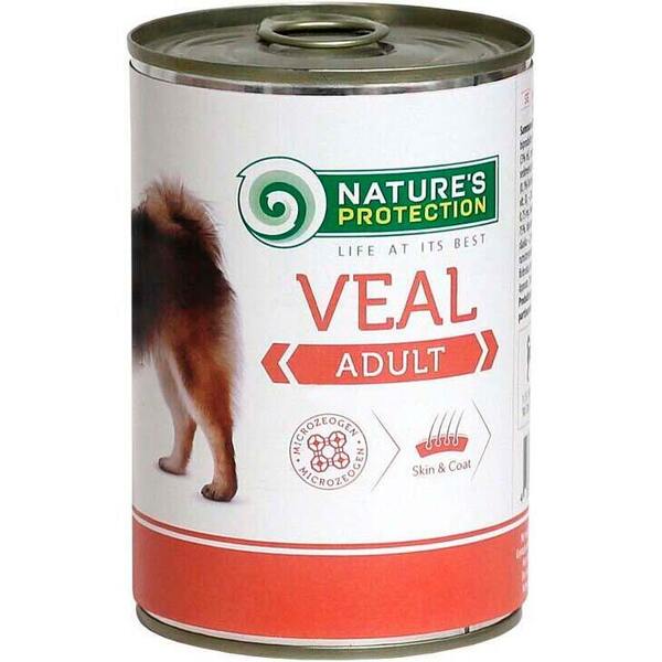 Влажный корм для всех пород с телятиной Nature's Protection Adult Veal 800г