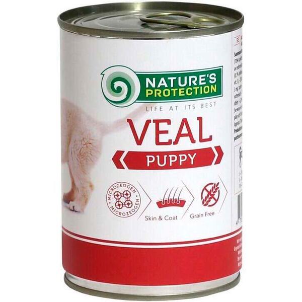 Влажный корм для щенков всех пород с телятиной Nature's Protection Puppy Veal 800г