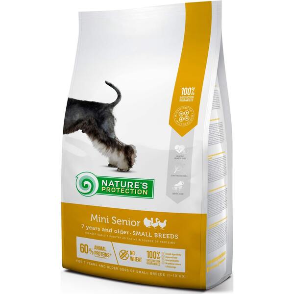 Сухой корм для собак малых пород старше 7 лет Nature's Protection Mini Senior Small Breeds 2кг
