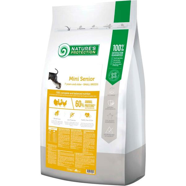 Сухой корм для собак малых пород старше 7 лет Nature's Protection Mini Senior Small Breeds 7.5кг