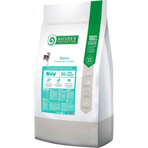 Сухой корм для собак старше 7 лет Nature's Protection Senior All Breeds 18кг