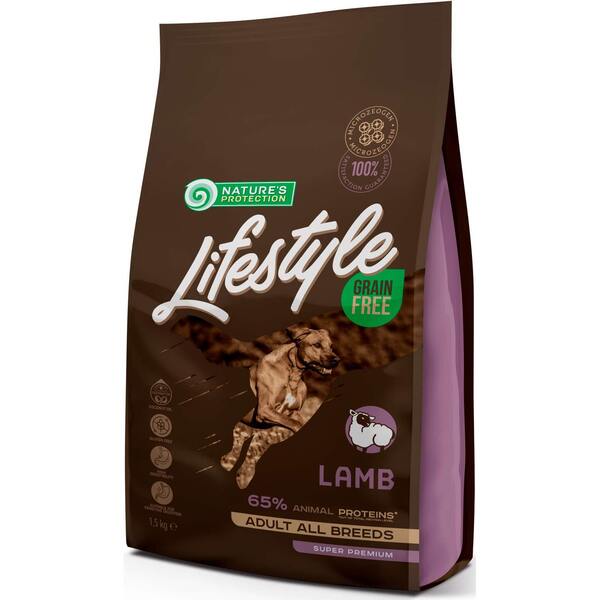 Сухой беззерновой корм для собак Lifestyle Grain Free Adult All Breeds с ягненком 1.5кг