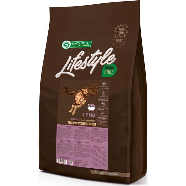 Сухой беззерновой корм для собак Lifestyle Grain Free Adult All Breeds с ягненком 10кг