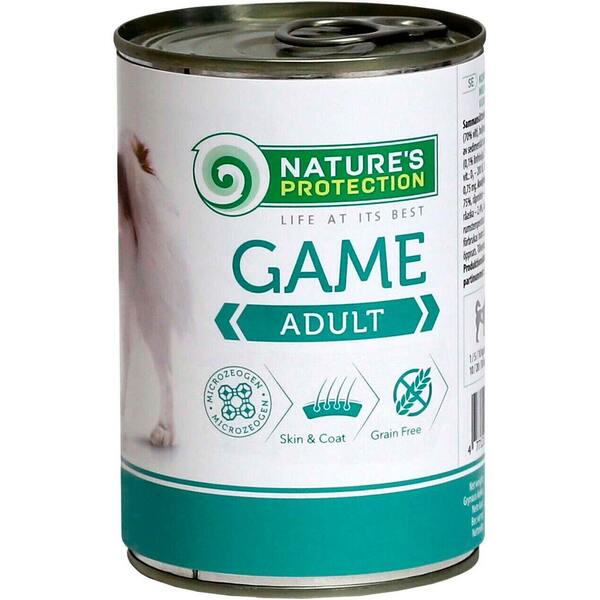 

Влажный корм для собак Nature's Protection Adult с дичью 800г