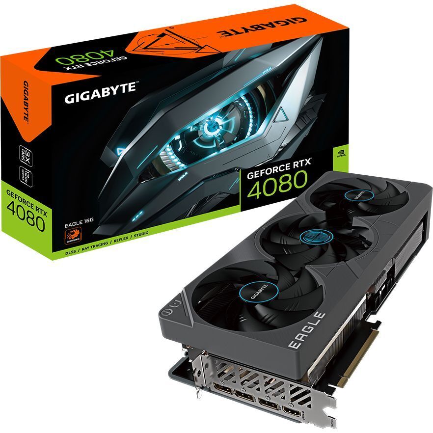 Видеокарта GIGABYTE GeForce RTX 4080 16GB GDDR6X EAGLE (GV-N4080EAGLE-16GD) фото 1