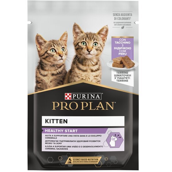 Влажный корм для котят Purina Pro Plan Cat Nutrisavour Junior мусс с индейкой 75г