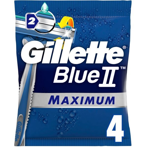 

Бритва без сменны картриджей Gillette Blue II Maximum 4шт