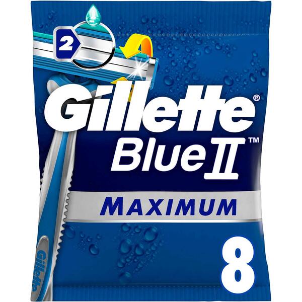 

Бритва без сменны картриджей Gillette Blue II Maximum 8шт