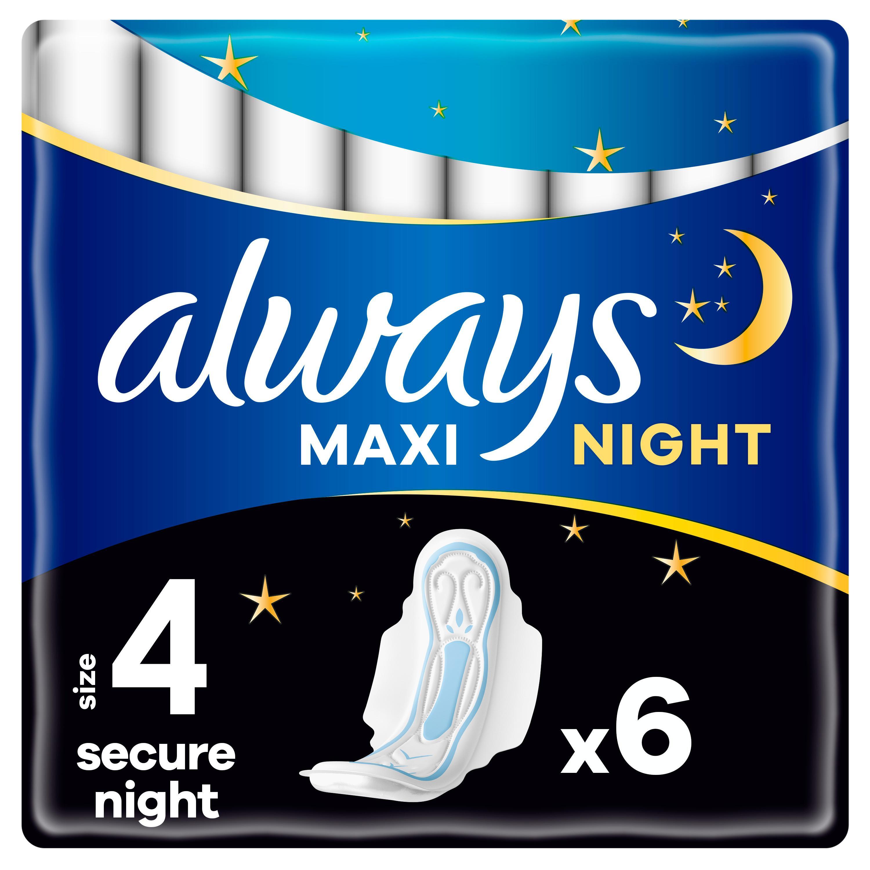 Гігієнічні прокладки Always Maxi Night (Розмір 4) 6 штфото1