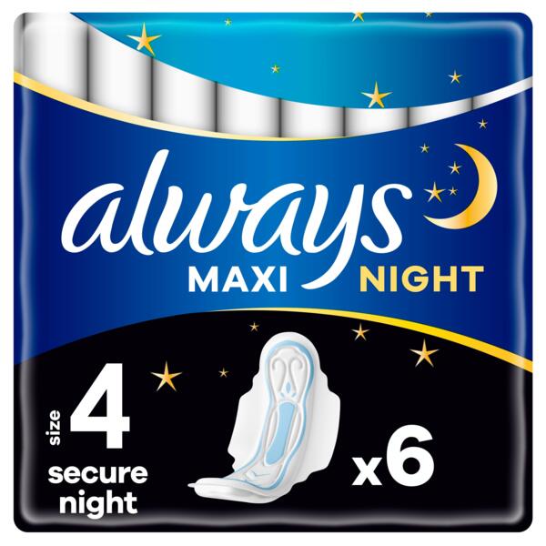 Гигиенические прокладки Always Maxi Night (Розмір 4) 6 шт