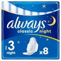 Гигиенические прокладки Always Classic Night (Розмір 3) 8 шт
