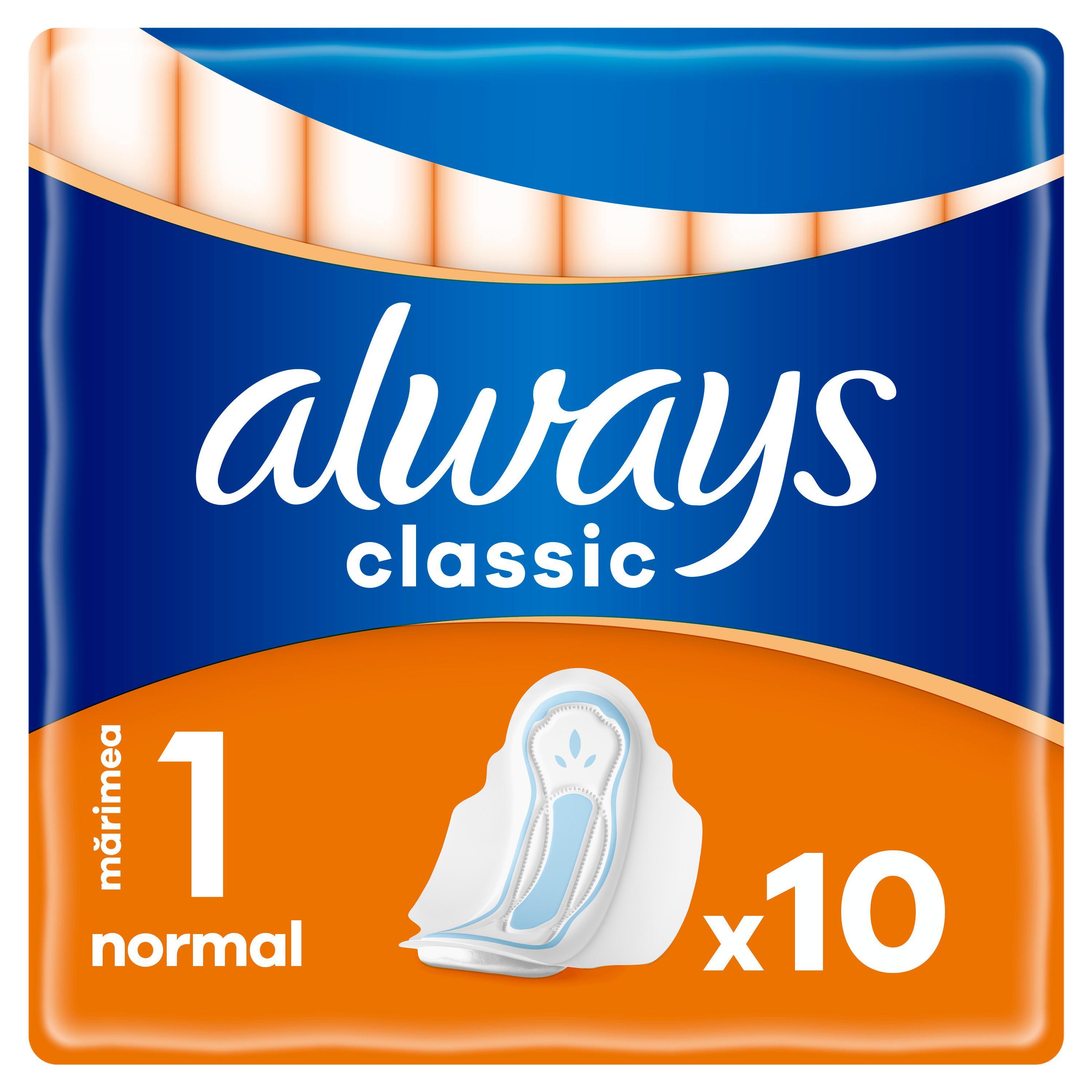 Гигиенические прокладки Always Classic Normal (Розмір 1) 10 шт фото 1