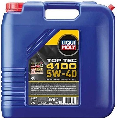 

Масло моторное Liqui Moly Top Tec 4100 5W-40 20л. (4100420037023)