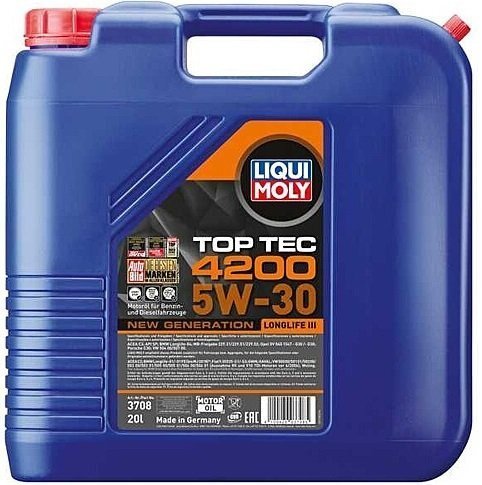 Масло моторное Liqui Moly Top Tec 4200 5W-30 New Generation 20л. (4100420037085)