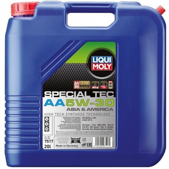 

Масло моторное Liqui Moly Special Tec Aa 5W-30 20л. (4100420075179)