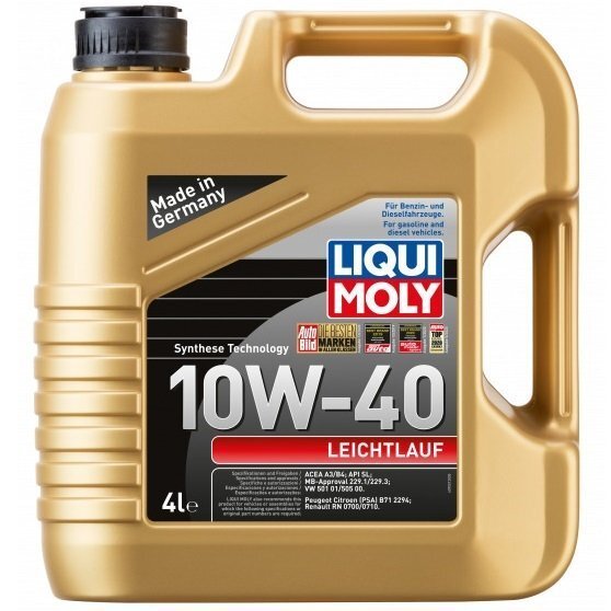 

Масло моторное Liqui Moly Leichtlauf 10W-40 4л. (4100420095016)