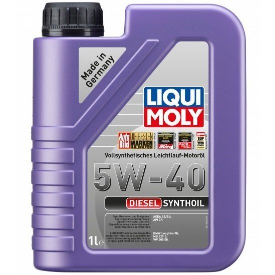 

Масло моторное Liqui Moly Diesel Synthoil 5W-40 1л. (4100420019265)