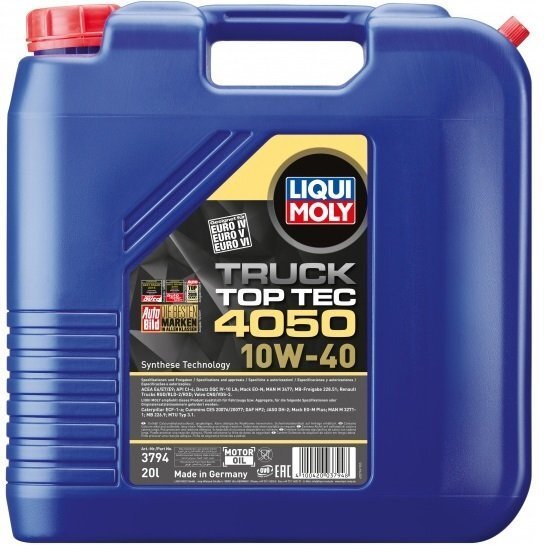 Масло моторное Liqui Moly Top Tec Truck 4050 10W-40 20л. (4100420037948)