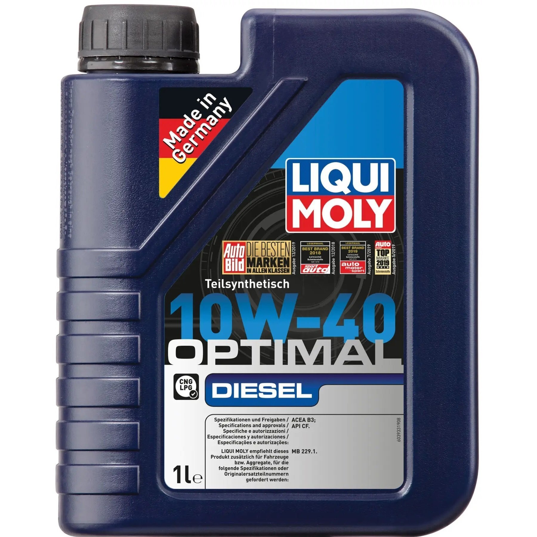 Масло моторное Liqui Moly Optimal Diesel 10W-40 1л. (4100420039331) фото 1