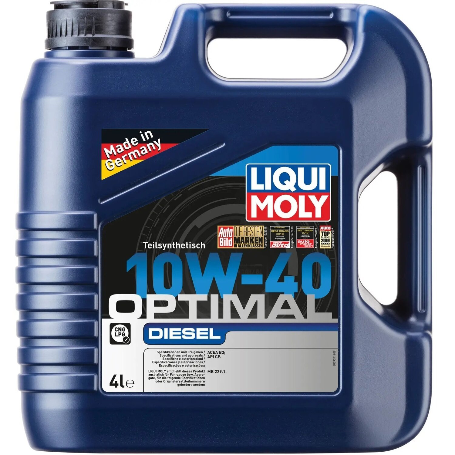 Олива моторна Liqui Moly Optimal Diesel 10W-40 4л. (4100420039348)фото