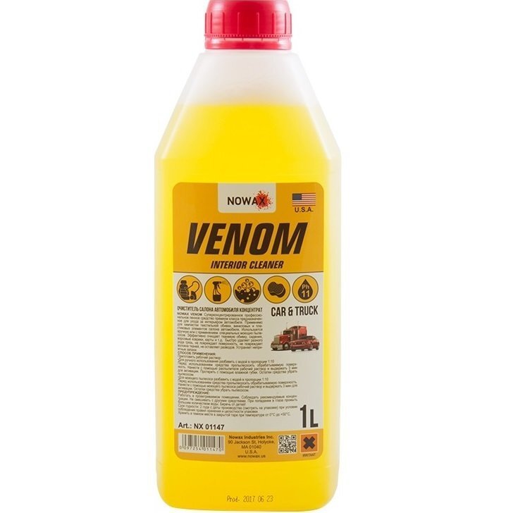 Очисник Nowax для салону автомобіля Venom Interior Cleaner 1л. концентрат 1:10 (NX01147)фото