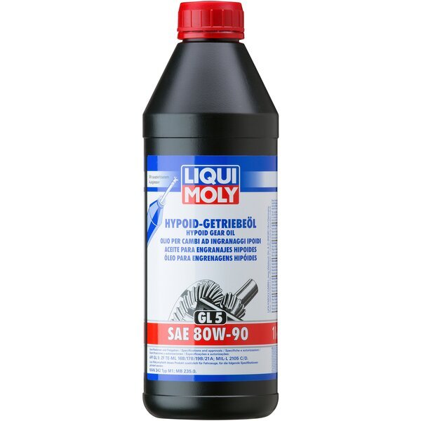 

Масло трансмиссионное Liqui Moly Hypoid-Getriebeoil GL5 80W-90 1л. (4100420044069)