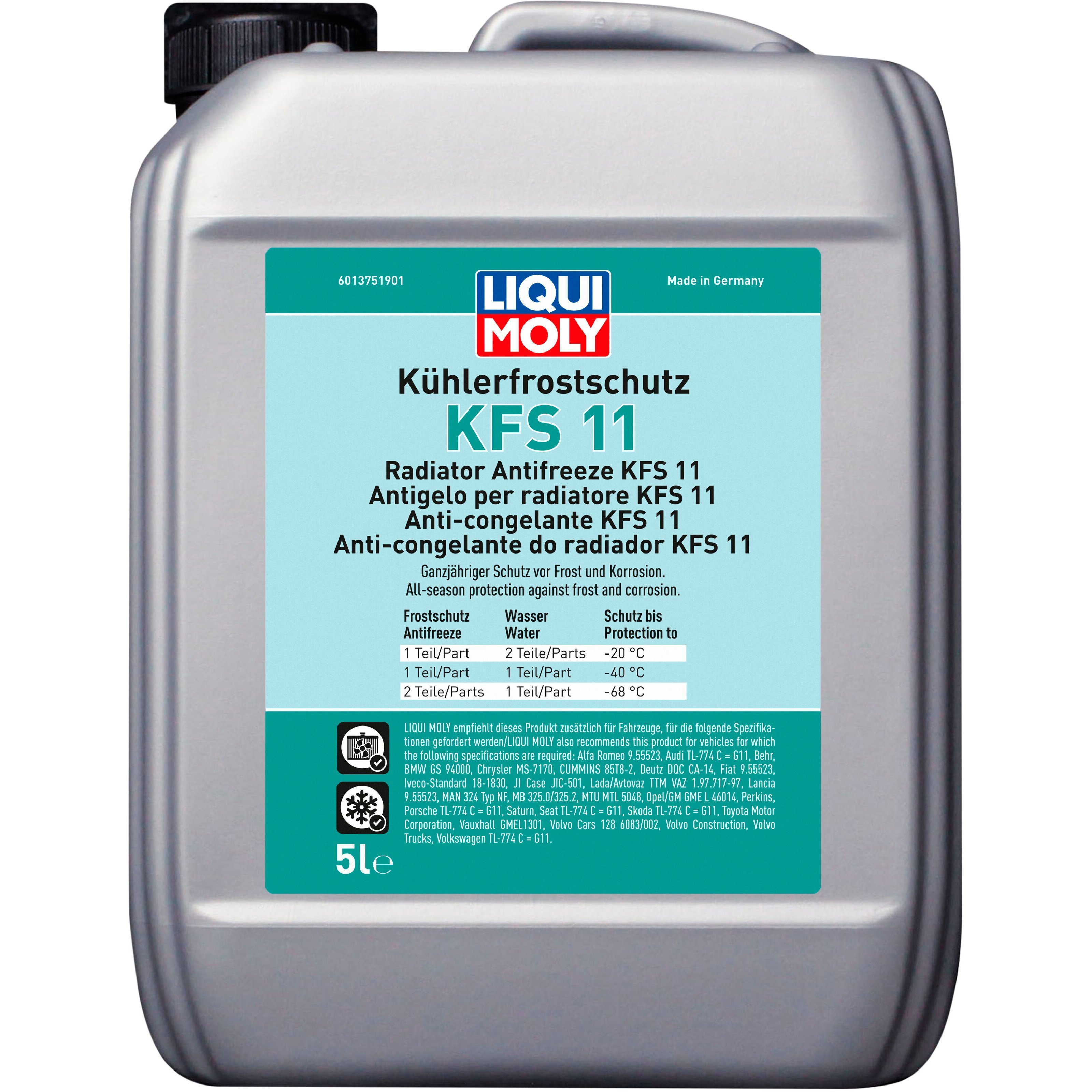 Антифриз Liqui Moly концентрат Kuhlerfrostschutz Kfs 11 5л (4100420088452) фото 1