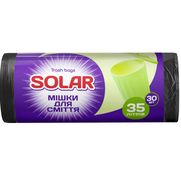 

Мусорные пакеты Solar 35л*30шт