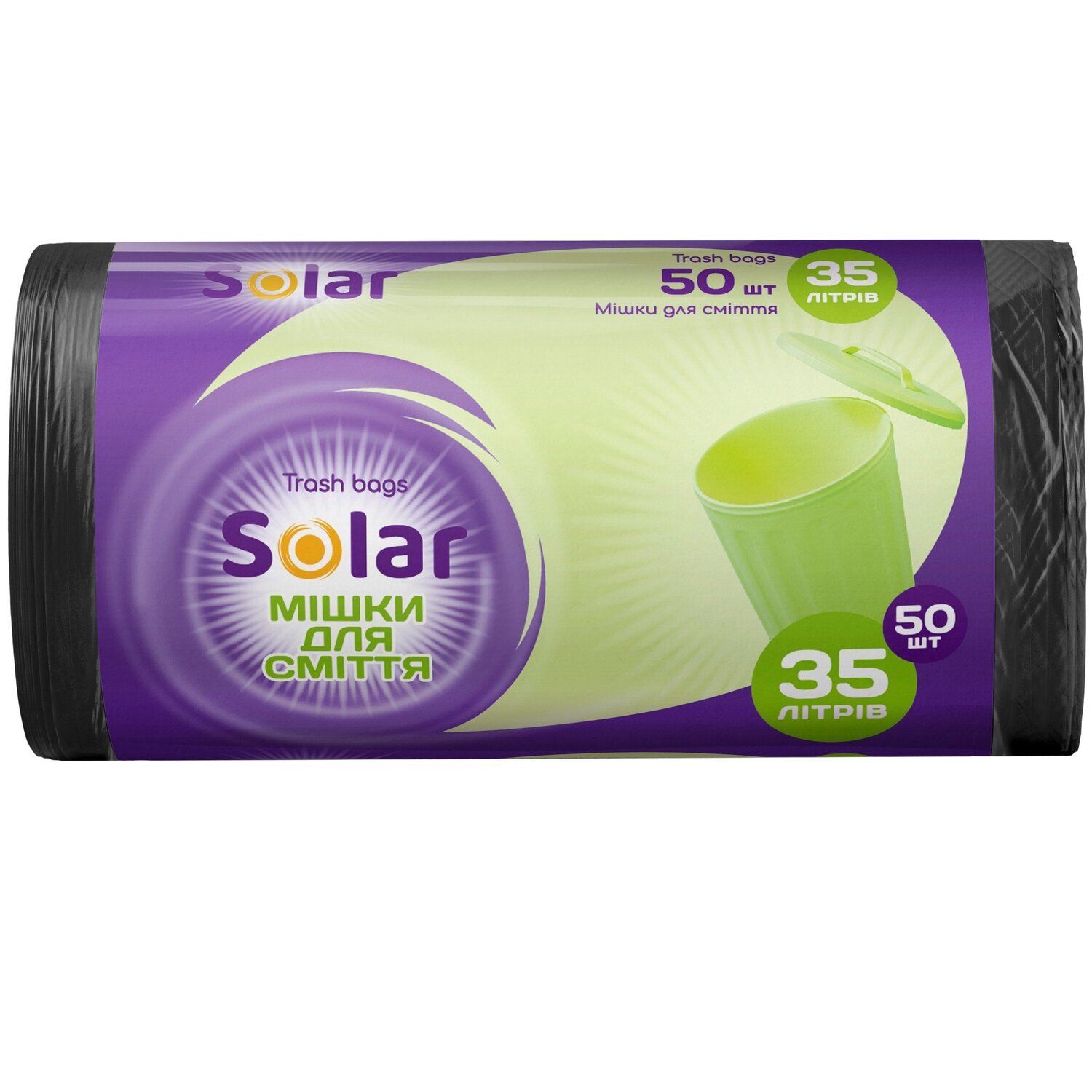 Мусорные пакеты Solar 35л*50шт фото 