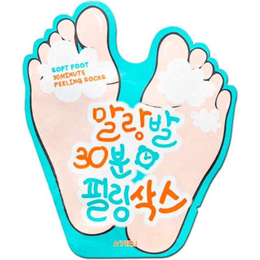 Пилинг-носочки A'Pieu Soft Foot 30 Minute Peeling Socks 40мл фото 1