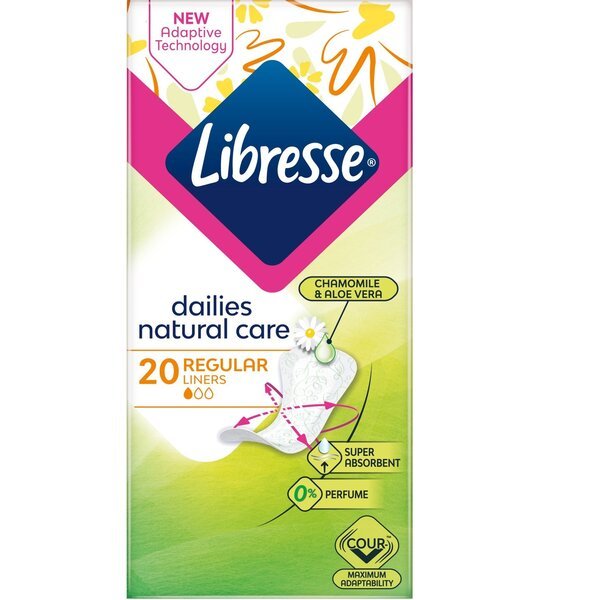 Прокладки гигиенические Libresse Natural Care Pantyliners Normal 20шт