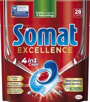 Таблетки для посудомийних машин Somat Exellence 28шт