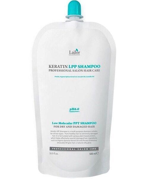 

Шампунь La'dor Keratin LPP Shampoo с кератином и аминокислотами 500мл