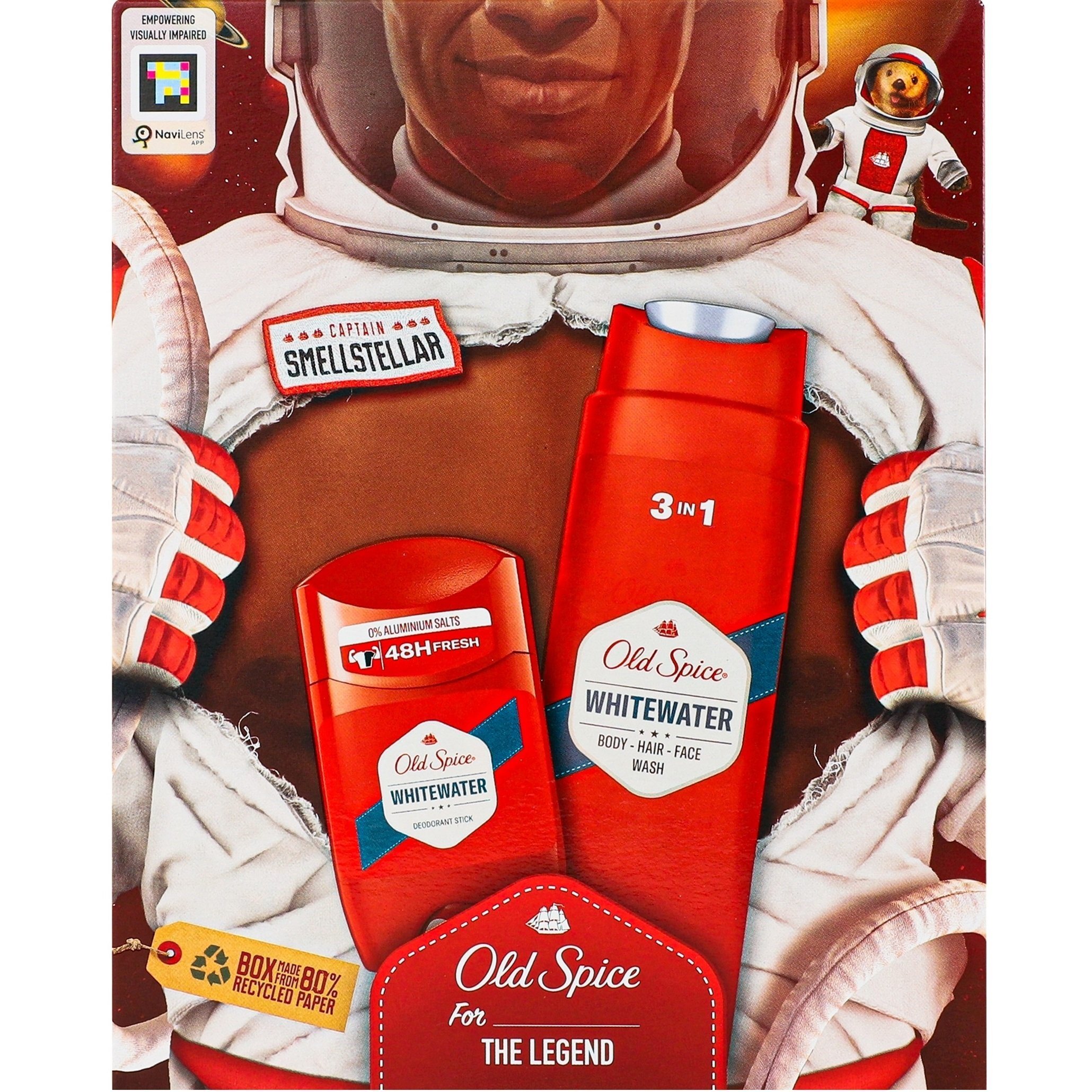 Подарочный набор Astronaut Whitewater Гель для душа Old Spice 3в1 250мл + Твердый дезодорант 50мл фото 1