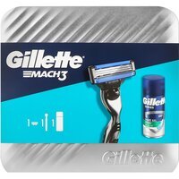 Подарунковий набір Бритва Gillette Mach 3 з 1 змінним картриджем + Гель для гоління Gillette Series Заспокійливий 75мл