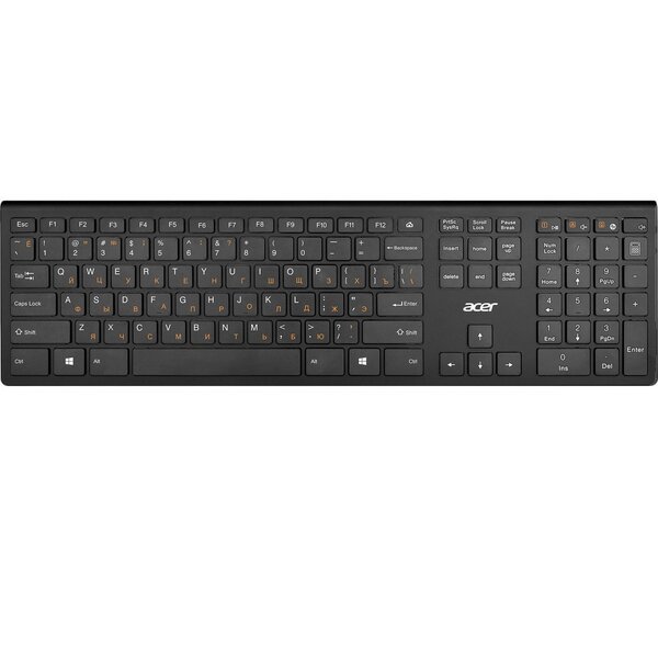 Клавиатура Acer OKR020, 109key, WL, EN/UKR/RU, Black (ZL.KBDEE.011)