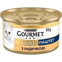 Упаковка влажного корма для кошек Gourmet Gold Паштет с индейкой 24 шт по 85г.
