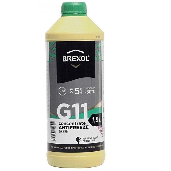 

Антифриз Brexol Green Concentrate G11 (-80°C) 1,5л (48021155351) (antf-029)